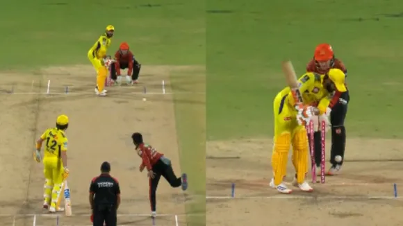 Kamindu Mendis dodged Ravindra Jadeja and bowled CSK vs SRH IPL 2025 watch video 
