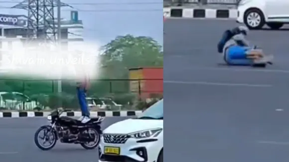 viral bike stun jai delhi expressway