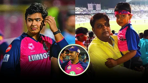 8-year-old photo of Vaibhav Suryavanshi goes viral he was in his father's lap to support Dhoni's Pune Supergiants