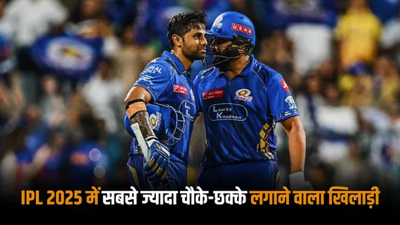 Suryakumar Yadav has hit the most fours and sixes in the ipl 2025