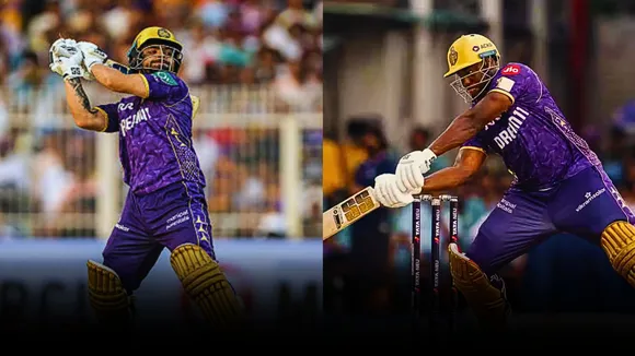 KKR set 200 plus target againsr rr as russell rinku played stormy innings