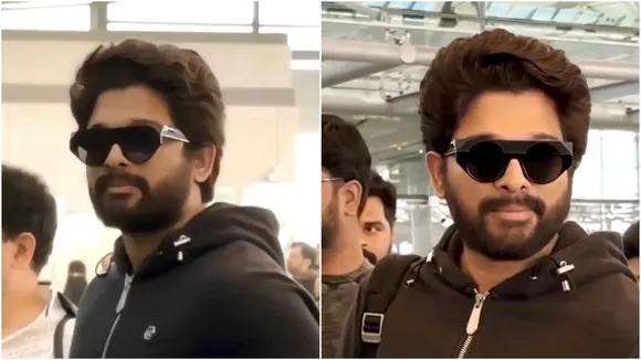 Allu Arjun did act at airport social media yujars troll after hit fan ....