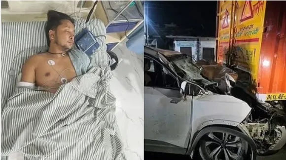 Pawandeep Rajan Car Accident driver fell asleep while driving on national highway ......
