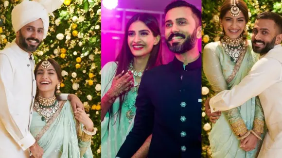 Sonam Kapoor showered love on her husband on their wedding anniversary.......