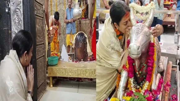 Smriti Irani reached Mahakal Temple before kyunki saas bhi kabhi bahu thi 2 shooting video viral on social media