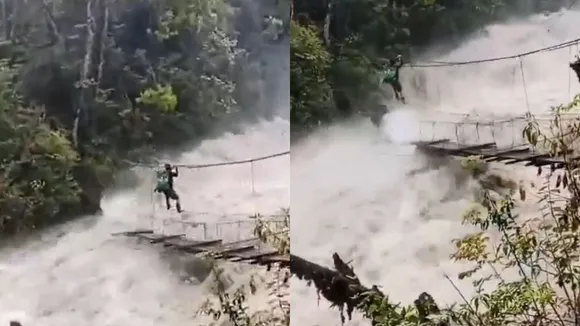 rope bridge anjaw viral video