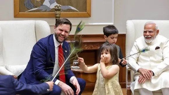 JD vance Usha Vance Child thought PM Modi as DADA and wants to stay in PM House