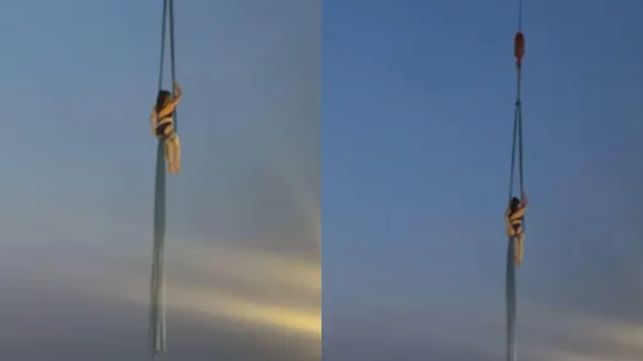 viral dance video crane