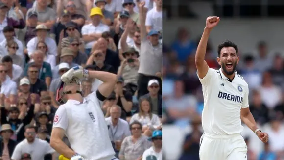 prasidh krishna took wicket of harry brook who was batting at 99 during ind vs eng leeds test