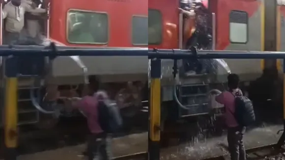 viral video water train