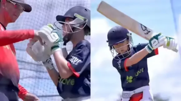 ricky ponting son Fletcher Ponting batting video viral on social media