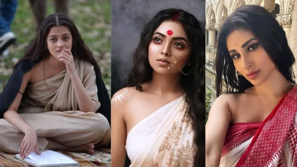 Without Blouse saree