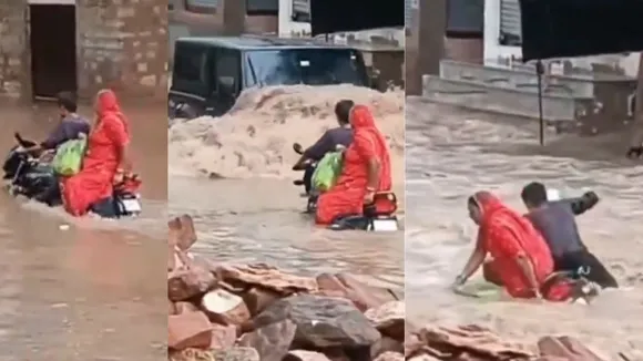 viral video thar flood video