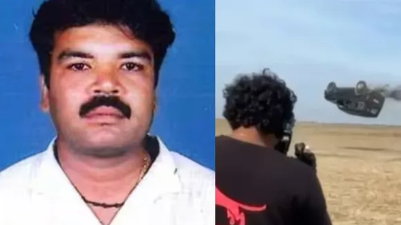 SM Raju heartbreaking death video viral his car was shattered during stunt