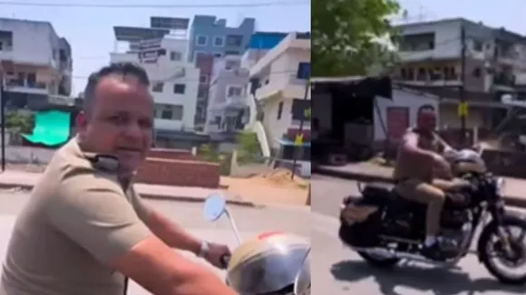 VIRAL POLICE WITHOUT HELMET VIDEO