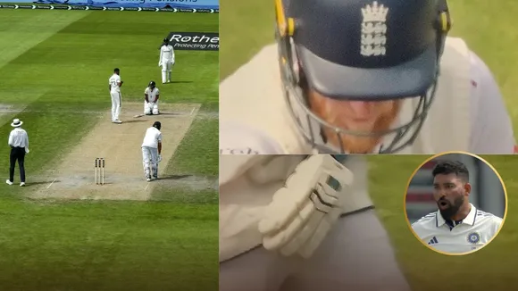 mohammed Siraj ball hit Ben Stokes private part during ind vs eng