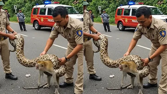 snake bite monkey