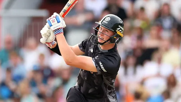 20 years old debutant Ben McKinney hit 5 boundaries in 6 balls playing for manchester