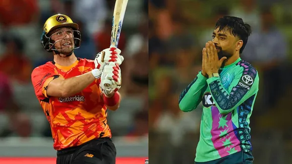 Liam Livingstone smashes rashid khan 26 runs off 5 deliveries in the hundred league