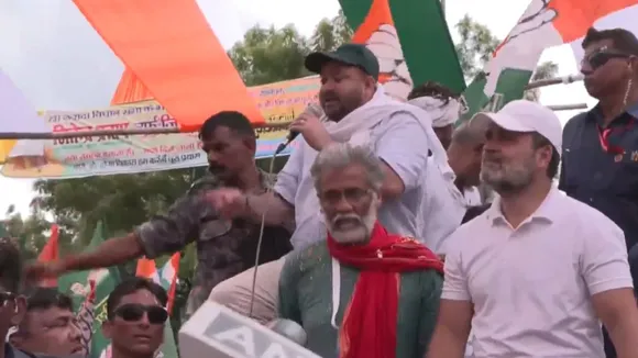 Tejashwi Yadav Says Vote to INDI alliance and We will Make Rahul Gandhi as PM Voter Adhikar Yatra