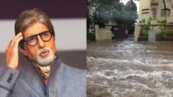 Amitabh Bachchan Bungalow Pratiksha Flooded During Mumbai Rains video viral