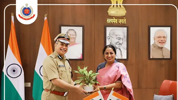 Delhi Commissioner Satish Golcha and Rekha Gupta