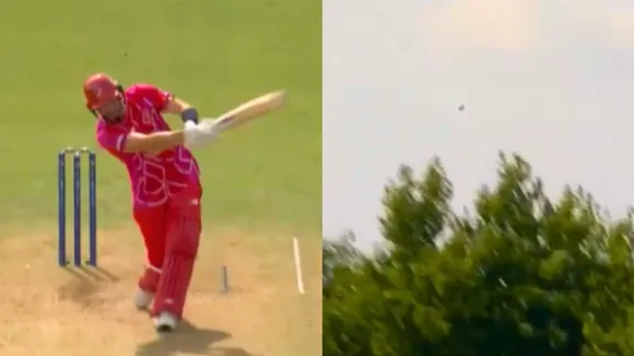 Stevie Eskinazi smashes a six ball went out of the ground video goes viral