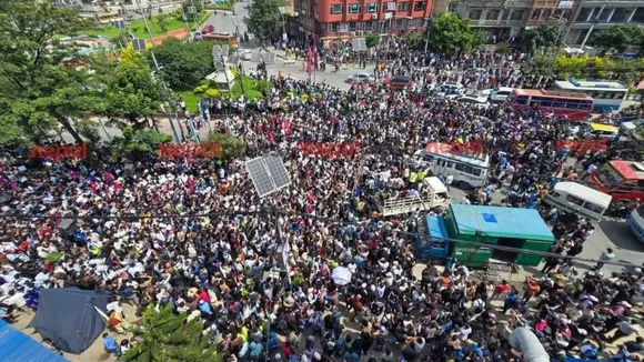 Nepal Gen-Z Protest against Oly govt for Social Media Ban
