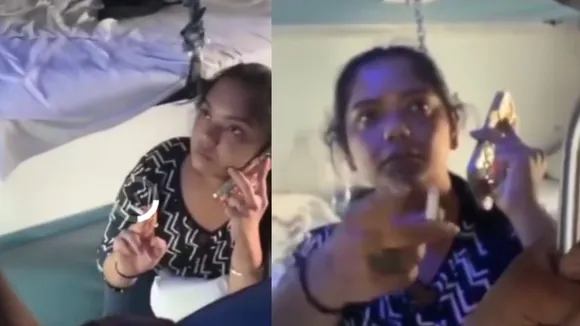 viral video train smoking