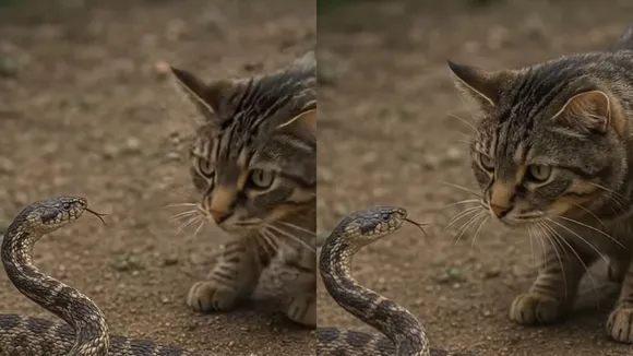 cat snake viral