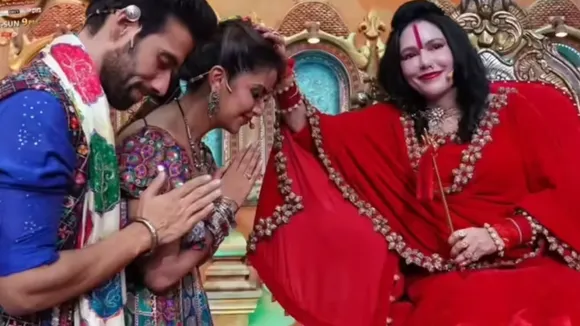 radhe maa enter in pati patni aur panga to give blessing avika gor and milind chandwani for marriage