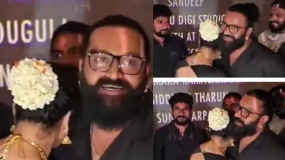 Rishab Shetty Wife Pragathi Gets Emotional at Kantara Chapter 1 Screening video viral