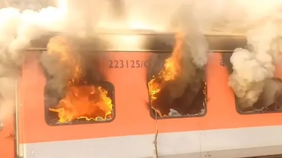 Garib Rath Train fire today in Punjab Ludhiana