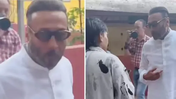 Jackie Shroff Angry on paparazzi at Pankaj Dheer prayer meet video viral