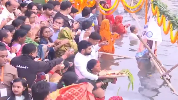 chhath puja celebration live