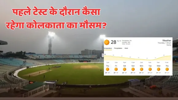 IND vs SA weather update rain chances during india vs south africa kolkata test