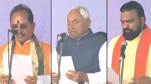 bihar New CM Nitish Kumar Oath Taking today Ministers Gandhi Maidan Shapath Grahan in Hindi