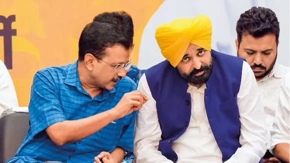 Bhagwant Mann and kejriwal