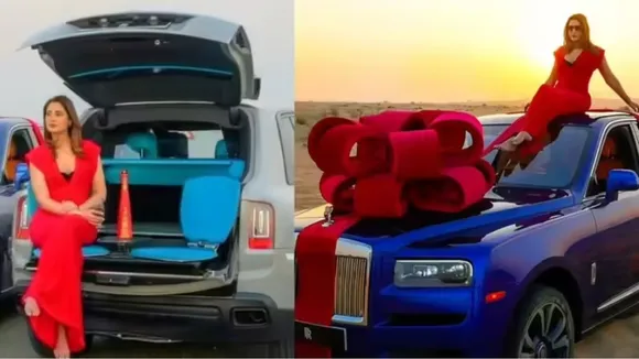 Nargis Fakhri Husband Gifted Car to Her