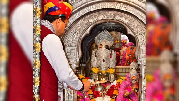 Uttarakhand CM Pushkar Singh Dhami offers prayers to Lord Brahma at Pushkar Rajasthan