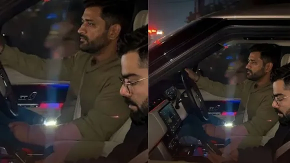 Virat Kohli arrives at MS Dhonis Ranchi residence then goes on a long drive photo viral