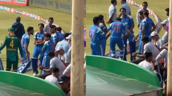 IND vs SA virat kohli react on yashasvi jaiswal hair style during india vs south africa first odi video viral