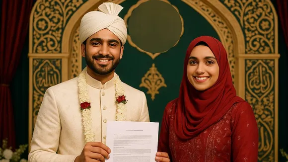 New Ritual in Muslim Wedding Sister in Law Signs special agreement to Groom