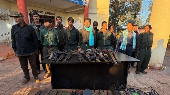 One crore rupees awardee Ramdher majji Surrenders with 11 Naxals today