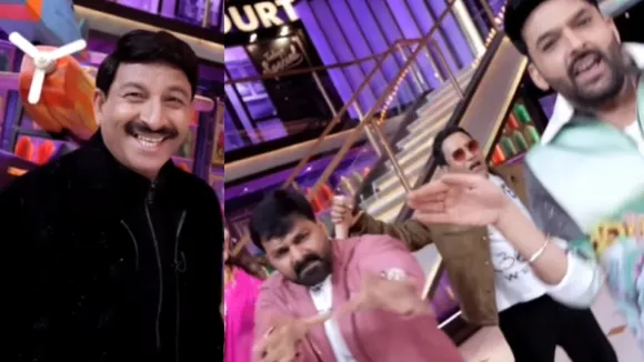 Pawan Singh Manoj Tiwari Nirahua dance Video from set The Great Indian Kapil Show season 4