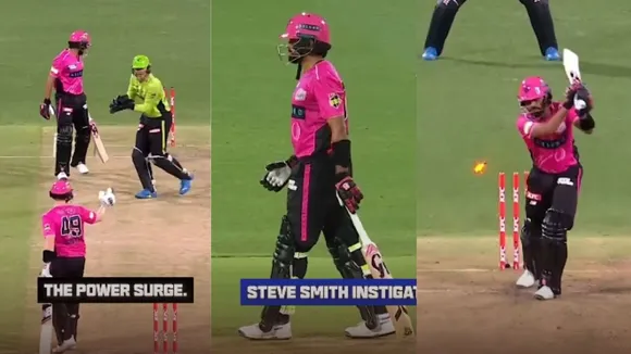 Babar azam got angree after getting out during Sydney Sixers vs Sydney Thunder in bbl 2026