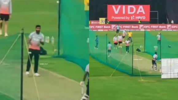 IND vs NZ Jasprit bumrah trying spin bowling to Shreyas Iyer during a practice session