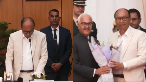 Yumnam Khemchand Singh takes cm oath