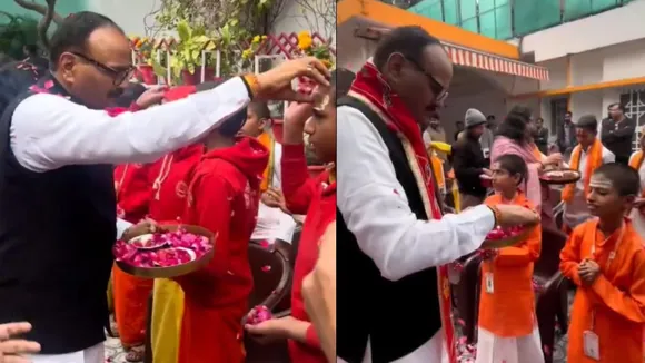 Deputy CM Brijesh Pathak honored 101 disciples at his residence