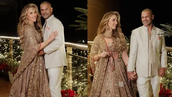 Shikhar Dhawan shares sangeet night photos with fiance sophie shine